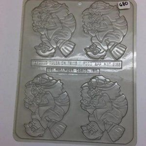 Plastic Candy Craft Mold Witch Broom Halloween